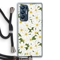 CaseCompany Summer Daisies: Oppo Find X3 Neo Transparant Hoesje met koord