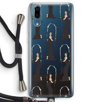 CaseCompany Pop Some Kim: Huawei P20 Transparant Hoesje met koord