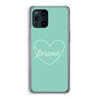 CaseCompany Forever heart pastel: Oppo Find X3 Pro Transparant Hoesje