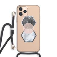 CaseCompany Creatieve toets: iPhone 11 Pro Transparant Hoesje met koord