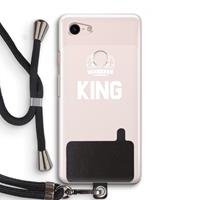CaseCompany King zwart: Pixel 3 Transparant Hoesje met koord