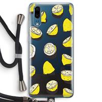 CaseCompany When Life Gives You Lemons...: Huawei P20 Transparant Hoesje met koord