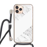 CaseCompany Biggest stripe: iPhone 11 Pro Transparant Hoesje met koord