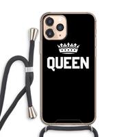 CaseCompany Queen zwart: iPhone 11 Pro Transparant Hoesje met koord