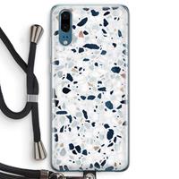 CaseCompany Terrazzo N°1: Huawei P20 Transparant Hoesje met koord