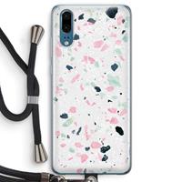 CaseCompany Terrazzo N°3: Huawei P20 Transparant Hoesje met koord