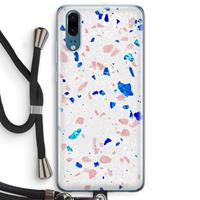 CaseCompany Terrazzo N°6: Huawei P20 Transparant Hoesje met koord