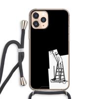 CaseCompany Musketon Painter: iPhone 11 Pro Transparant Hoesje met koord