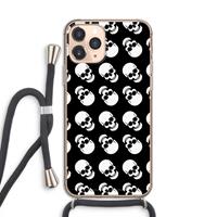 CaseCompany Musketon Skulls: iPhone 11 Pro Transparant Hoesje met koord