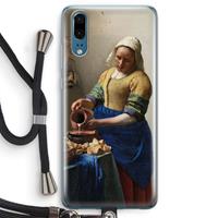 CaseCompany The Milkmaid: Huawei P20 Transparant Hoesje met koord