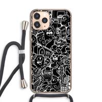 CaseCompany Vexx Black City : iPhone 11 Pro Transparant Hoesje met koord