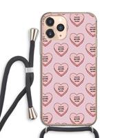 CaseCompany Chicks before dicks: iPhone 11 Pro Transparant Hoesje met koord