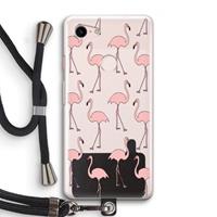 CaseCompany Anything Flamingoes: Pixel 3 Transparant Hoesje met koord