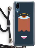 CaseCompany Mono M: Huawei P20 Transparant Hoesje met koord