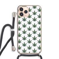 CaseCompany Weed: iPhone 11 Pro Transparant Hoesje met koord