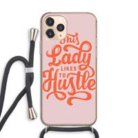 CaseCompany Hustle Lady: iPhone 11 Pro Transparant Hoesje met koord