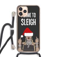 CaseCompany Came To Sleigh: iPhone 11 Pro Transparant Hoesje met koord