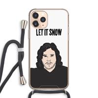 CaseCompany Let It Snow: iPhone 11 Pro Transparant Hoesje met koord