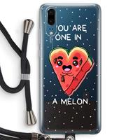 CaseCompany One In A Melon: Huawei P20 Transparant Hoesje met koord