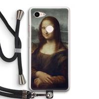 CaseCompany Mona Lisa: Pixel 3 Transparant Hoesje met koord