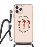 CaseCompany Jingle Ladies: iPhone 11 Pro Transparant Hoesje met koord