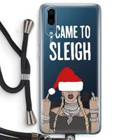 CaseCompany Came To Sleigh: Huawei P20 Transparant Hoesje met koord