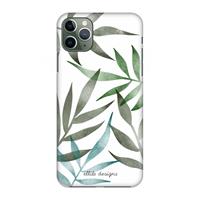 CaseCompany Tropical watercolor leaves: Volledig geprint iPhone 11 Pro Max Hoesje