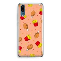CaseCompany Chicken 'n Fries: Huawei P20 Transparant Hoesje