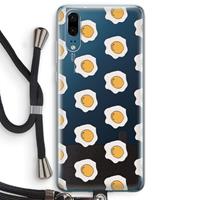 CaseCompany Bacon to my eggs #1: Huawei P20 Transparant Hoesje met koord