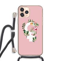 CaseCompany Venus: iPhone 11 Pro Transparant Hoesje met koord