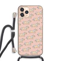 CaseCompany Ponys: iPhone 11 Pro Transparant Hoesje met koord