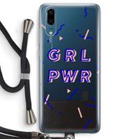CaseCompany GRL PWR: Huawei P20 Transparant Hoesje met koord