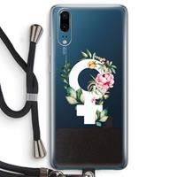 CaseCompany Venus: Huawei P20 Transparant Hoesje met koord