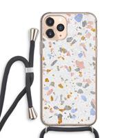 CaseCompany Terrazzo N°8: iPhone 11 Pro Transparant Hoesje met koord