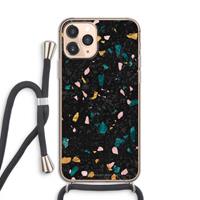 CaseCompany Terrazzo N°10: iPhone 11 Pro Transparant Hoesje met koord