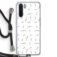 CaseCompany Hipster stripes: Oppo A91 Transparant Hoesje met koord