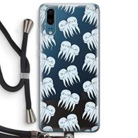 CaseCompany Octopussen: Huawei P20 Transparant Hoesje met koord