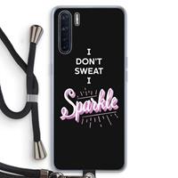 CaseCompany Sparkle quote: Oppo A91 Transparant Hoesje met koord