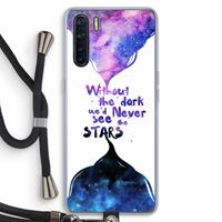CaseCompany Stars quote: Oppo A91 Transparant Hoesje met koord