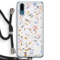 CaseCompany Terrazzo N°8: Huawei P20 Transparant Hoesje met koord