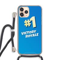 CaseCompany Victory Royale: iPhone 11 Pro Transparant Hoesje met koord