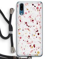 CaseCompany Terrazzo N°9: Huawei P20 Transparant Hoesje met koord