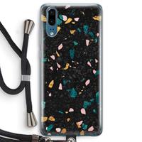 CaseCompany Terrazzo N°10: Huawei P20 Transparant Hoesje met koord