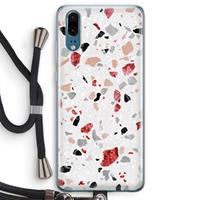 CaseCompany Terrazzo N°12: Huawei P20 Transparant Hoesje met koord