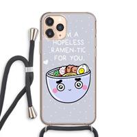 CaseCompany I'm A Hopeless Ramen-Tic For You: iPhone 11 Pro Transparant Hoesje met koord