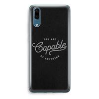 CaseCompany Capable: Huawei P20 Transparant Hoesje