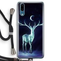 CaseCompany Nightbringer: Huawei P20 Transparant Hoesje met koord