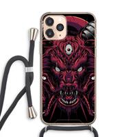 CaseCompany Hell Hound and Serpents: iPhone 11 Pro Transparant Hoesje met koord