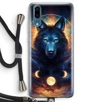 CaseCompany Wolf Dreamcatcher: Huawei P20 Transparant Hoesje met koord