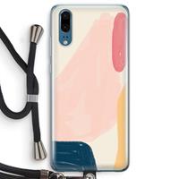 CaseCompany Saturday Flow: Huawei P20 Transparant Hoesje met koord